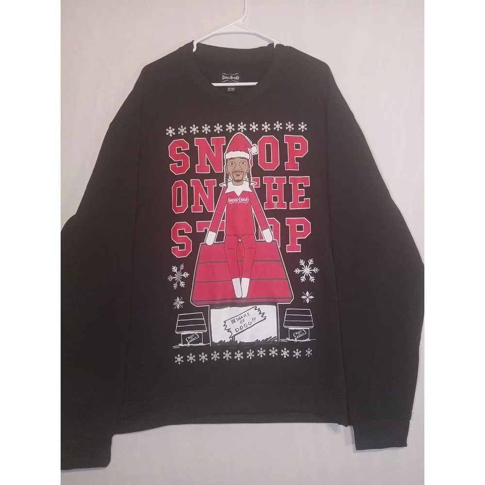 Dogg Supply By Snoop Dogg On The Stoop Sweatshirt Men Black Graphic Print 3XL